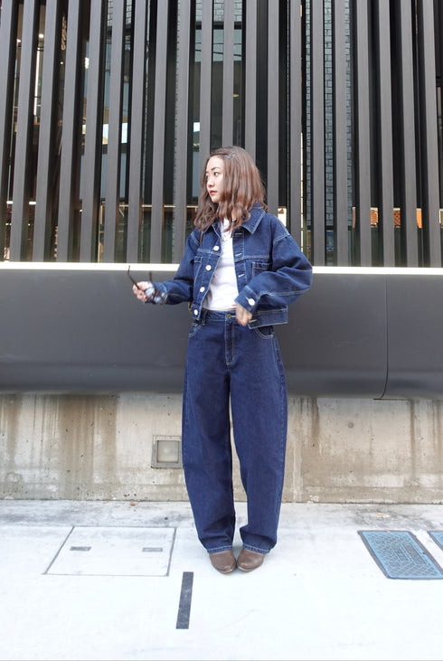 ホワイトボタンデニムJK